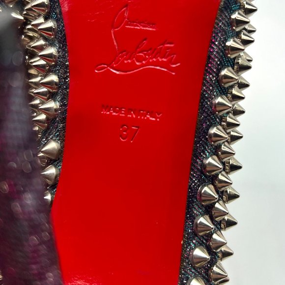 🌷❤️‍🔥SPRING SALE 🔥 FINAL PRICE🌷💥Christian Louboutin Flo 120 Holographic 37 - Picture 6 of 7